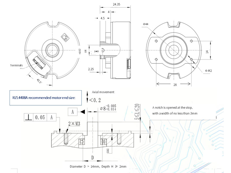 RZL4408A Servo Motor Encoder Absolute  
