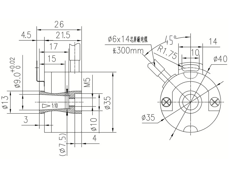 UZ3509 Servo Motor Encoder Incremental