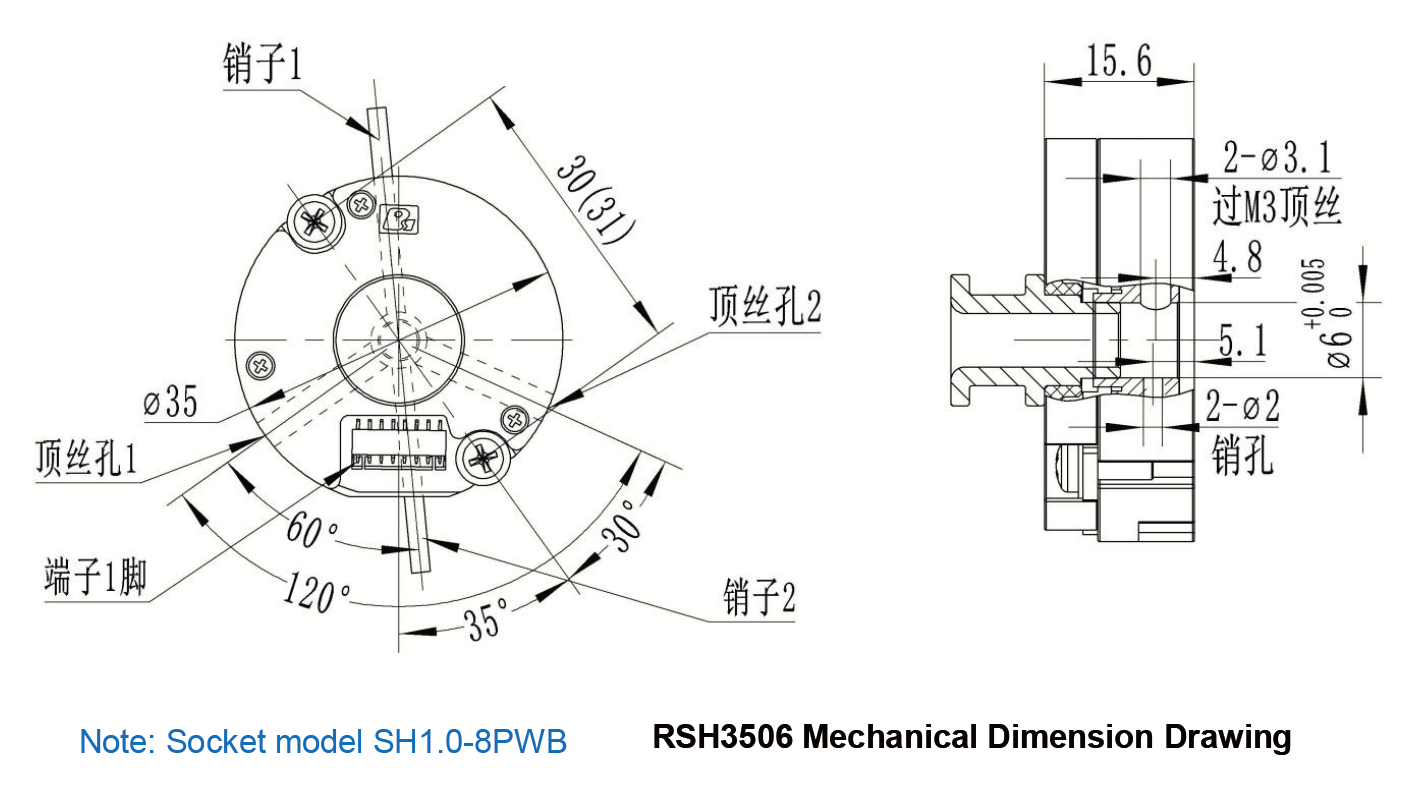 RSH3506 Mechanical Dimension Drawing