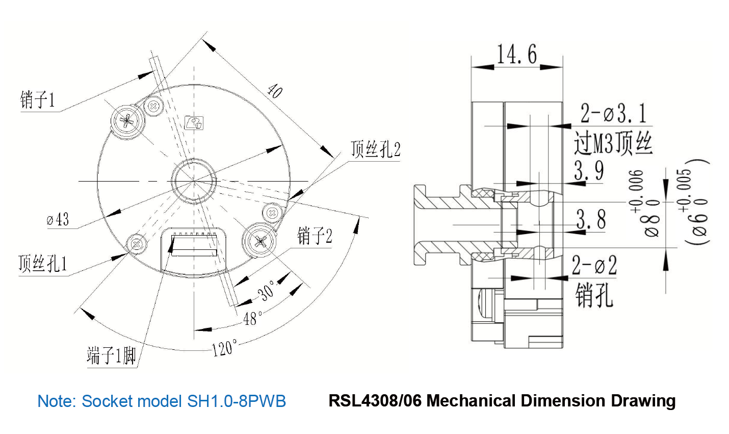 RSL430806 Mechanical Dimension Drawing