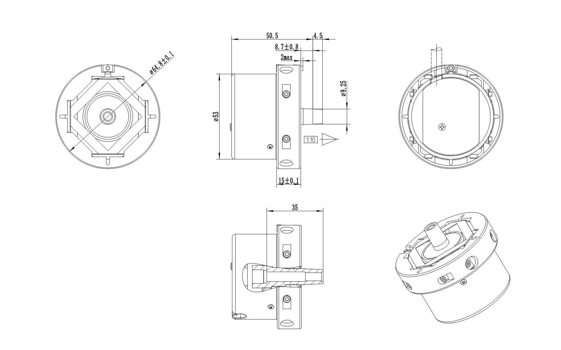 RZ1337A Mechanical Dimension Drawing
