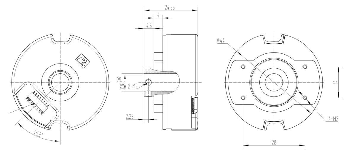 RZL4408A Mechanical Dimension Drawing