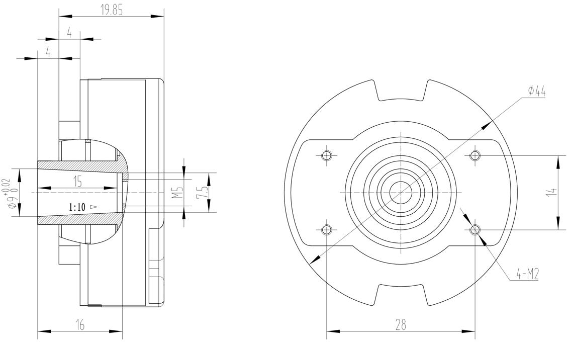RZL4409A Mechanical Dimension Drawing