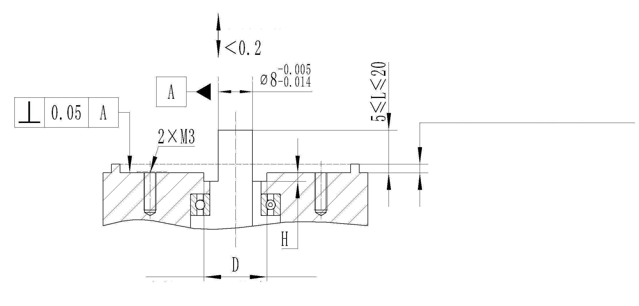 RZL4408A Recommended motor end dimensions