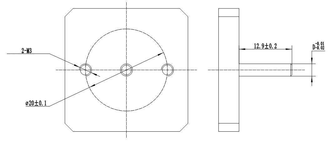 Dimensions Of Motor End Face and outgoing shaft length