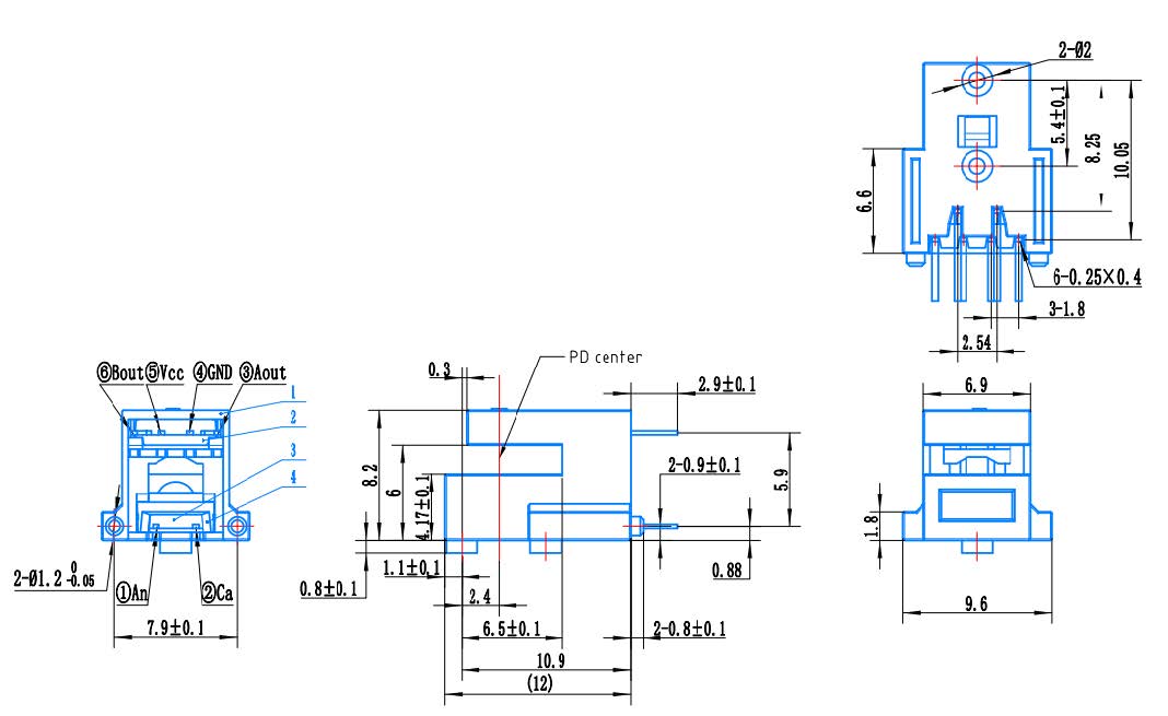 Straight Lead Dimensions Without Mounting H