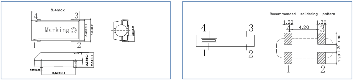SMD8038 Crystal Metal Can 32.768kHz