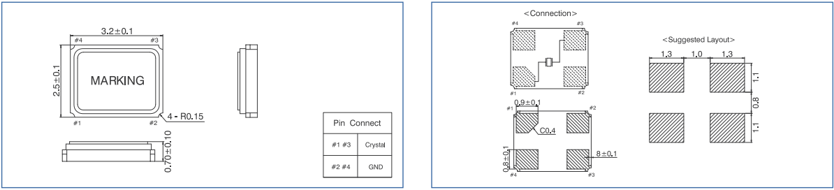 M3225 MHz Crystal 8-54MHz Quartz Crystal