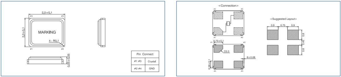 M2520 Crystal 12-54MHz Quartz Crystal M2520 Crystal 12-54MHz Quartz Crystal