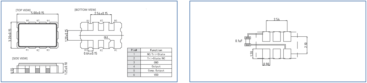 LV5032 Differential SPXO LVPECL/LVDS/HCSL Oscillator