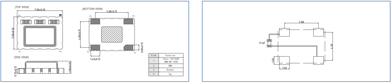 TC7050 TCXO  High Stability Oscillator