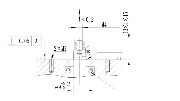 UZ4409 Recommended motor end dimensions UZ4409 Recommended motor end dimensions