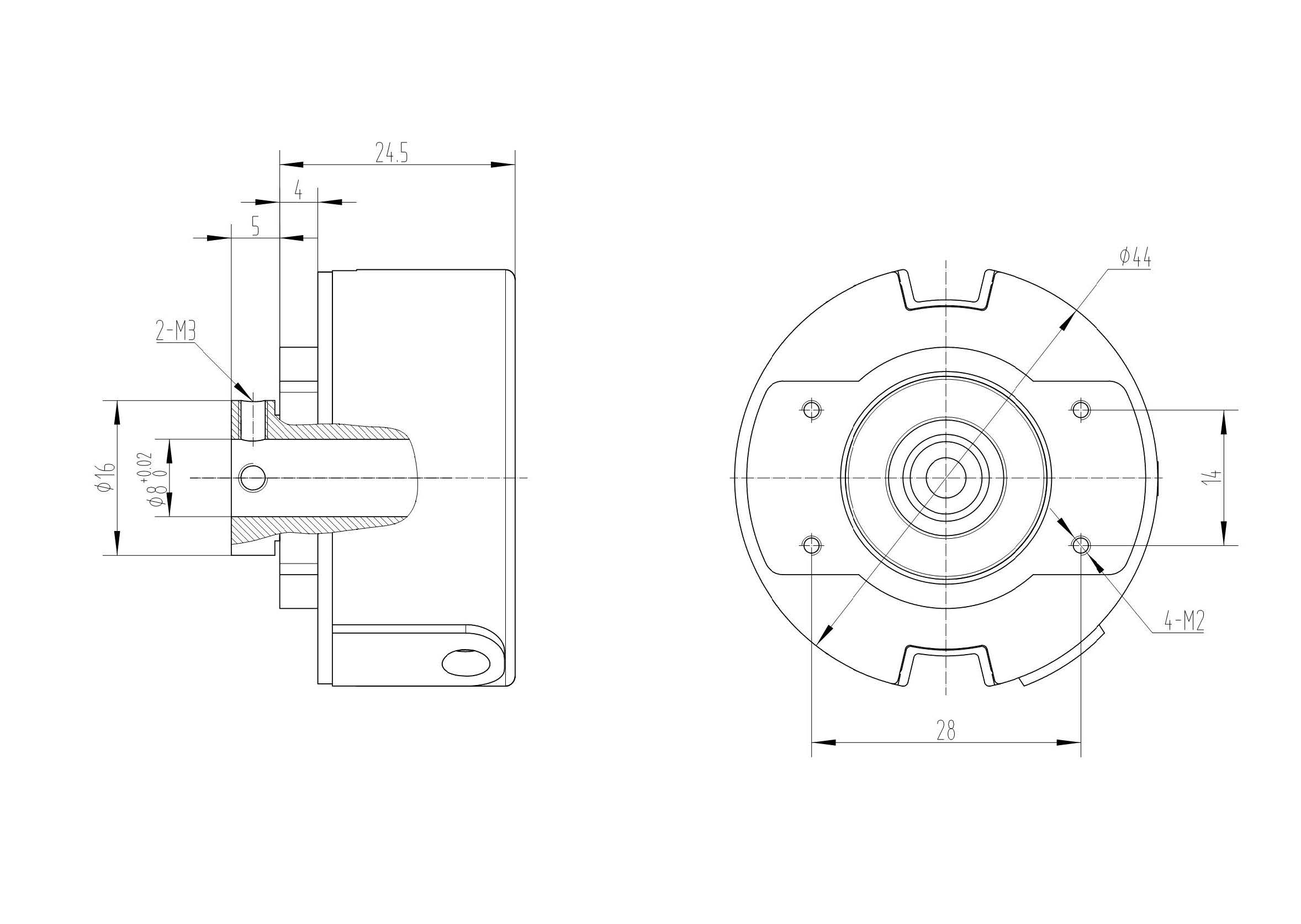 UZ4408 Mechanical Dimension Drawing