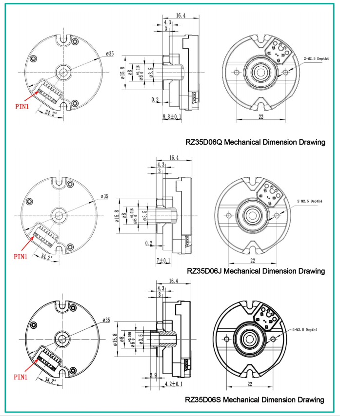 RZ35D06 Mechanical Dimension RZ35D06 Mechanical Dimension