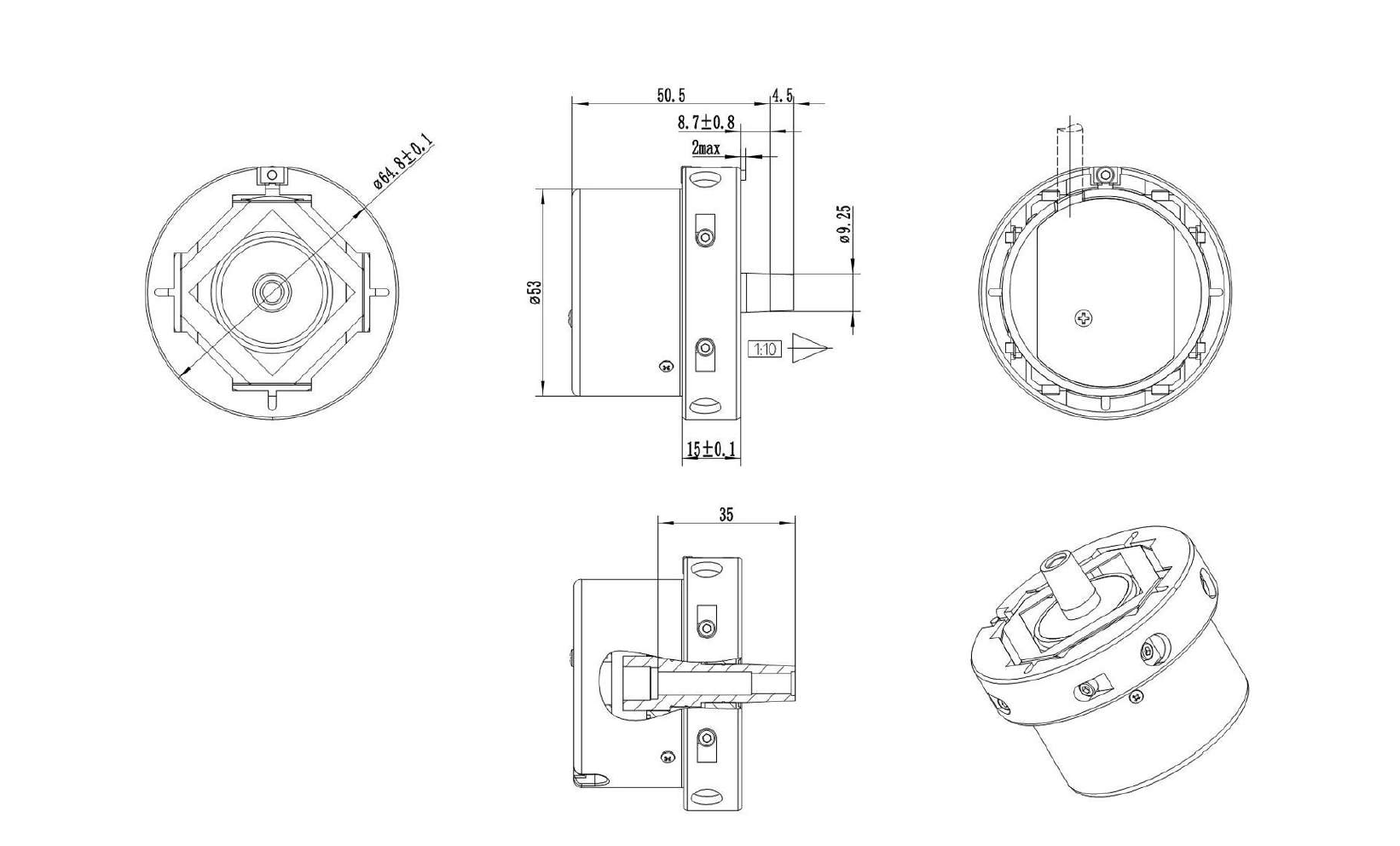 RZ1337A Mechanical Dimension Drawing RZ1337A Mechanical Dimension Drawing