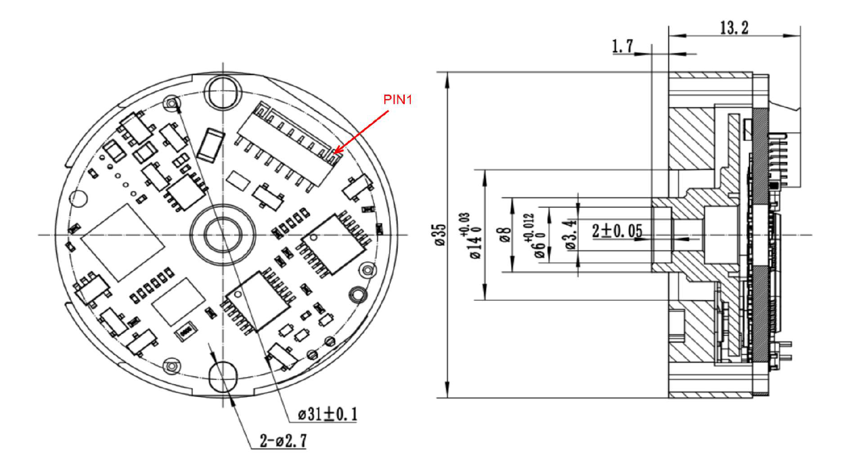 RSU3506 Mechanical Dimension Drawing