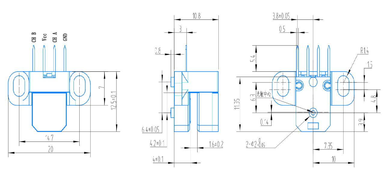 RS971 — Straight Lead With Mounting Holes Dimension Drawing RS971 — Straight Lead With Mounting Holes Dimension Drawing