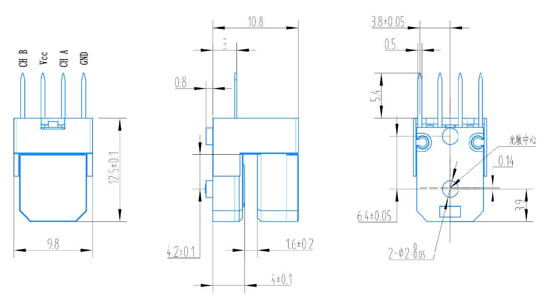 RS971 — Straight Lead Without Mounting Holes Dimension Drawing RS971 — Straight Lead Without Mounting Holes Dimension Drawing
